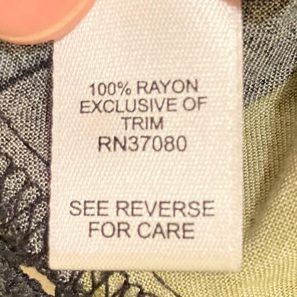 Est. 1946 Green and Black Striped Lace Trimmed Blouse Size M EUC - Picture 6 of 7